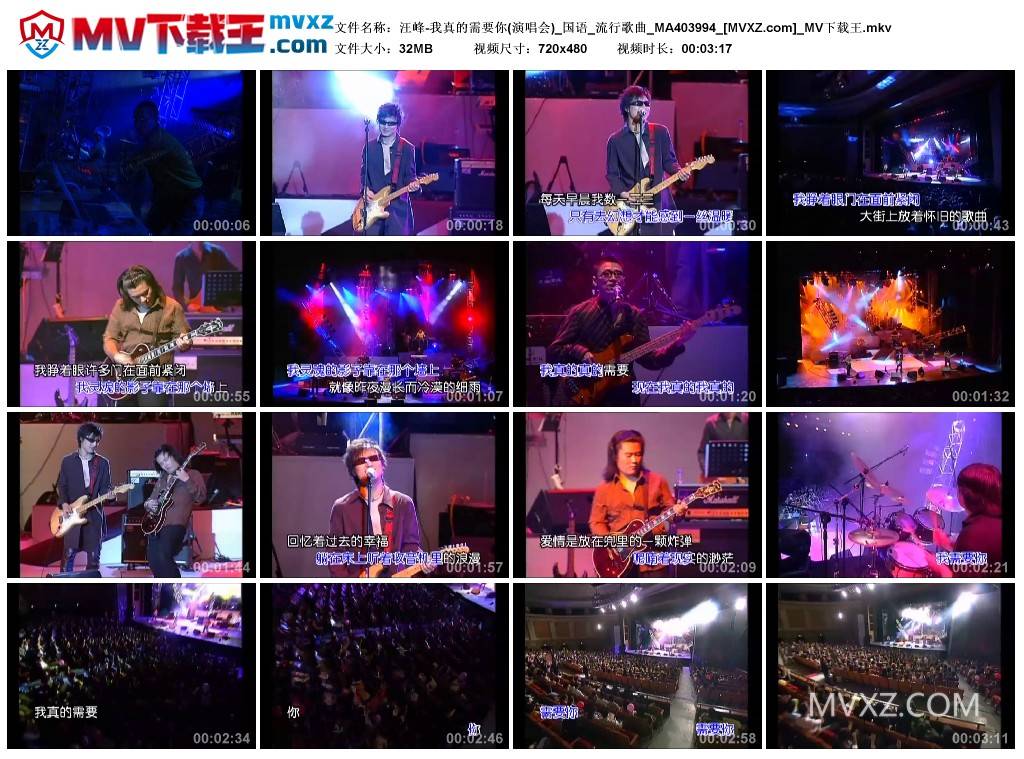 汪峰-我真的需要你(演唱会)_国语_流行歌曲_MA403994